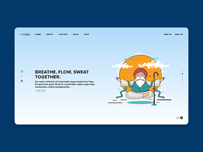 Baba Yoga | Yoga & Meditation Website landing page meditation yoga yoga landing page