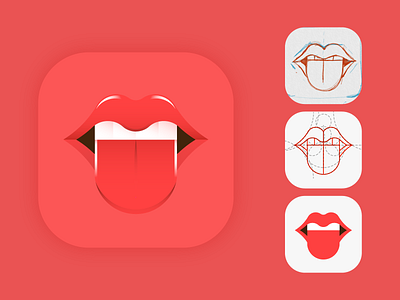 Daily UI 005_App Icon (The Rolling Stones) app app icon appicon daily ui daily ui 005 dailyui dailyui005 drawing icon illustraion logos mobile music sketch the rolling stones