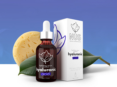 NUS Hyaluronic Acid Serum - Product MockUp 3d art 3d bottle 3dart 3dsmax branding logo package photoshop render rendered