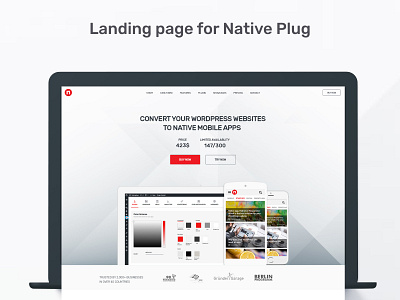 Landing page for Native Plug icon design landing page design landingpage product design