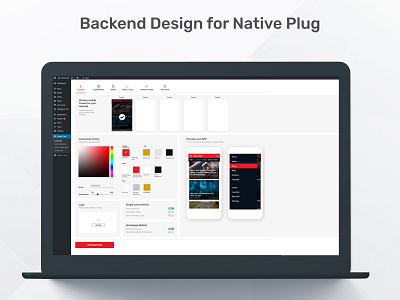 Backend Design for Native Plug branding custom design design figma ui ui design ux website design wordpress