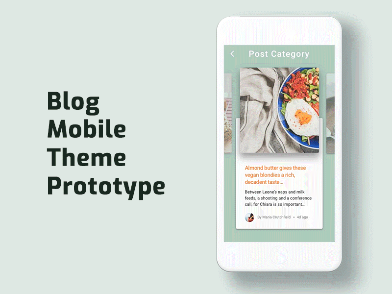 Blog Mobile Theme Prototype blog mobile blog prototype