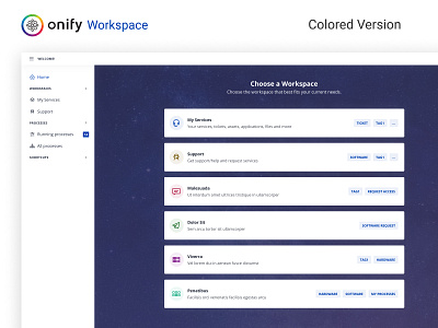 Onify Workspace Colored Version dashboard redesign dashboard ui figma ui