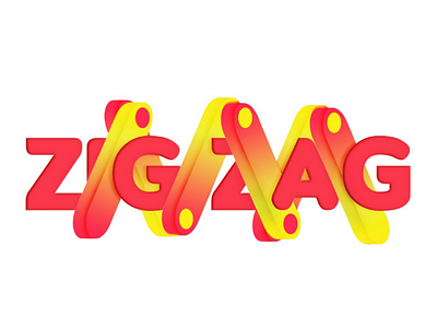 Zigzag 3D logo 3d logo branding c4d concept logo gradient color logo logo logo designer logodesig minimal design ui ui3d