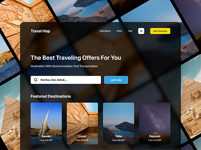 Travel Hop - v3 branding landing search travel ui ux