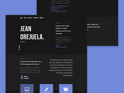 Portfolio Concept || Jean Orejuela design flat minimal modern typography ui web website