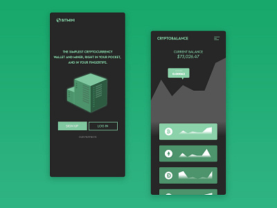 Bitmini Concept // Simplistic Crypto Wallet