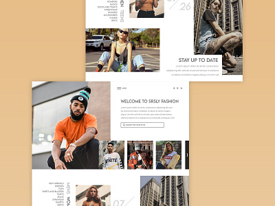 SRSLY Fashion // Fashion Brand Store Concept broken grid brokengrid clothing design fashion fashion brand flat minimal modern ui web website