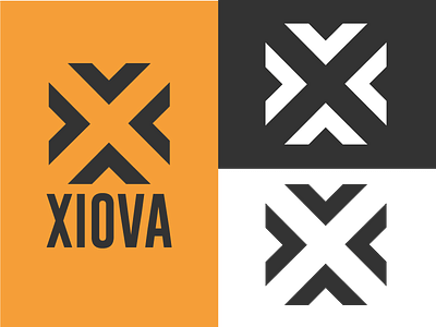 XIOVA Logo // Esports Logo black black white branding design esports flat gaming logo minimal modern orange overwatch vector