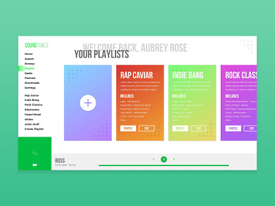 Soundtunes /// Music Website Concept design flat minimal modern music music app music app design music player spotify ui ux web website
