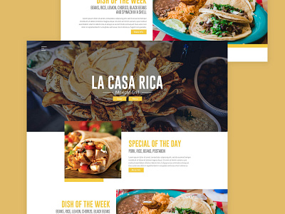 La Casa Rica // Mexican Restaurant Design design flat food hispanic mexican mexican food minimal modern orange ui web website