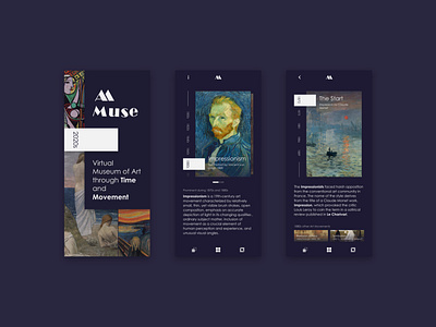 A.Muse , The virtual museum of art art design museum paintings ui
