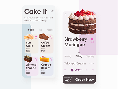 Cake It! app bakery cake candy cook cooking custom design mobile sweet ui