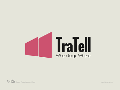 TraTell; brand identity app art branding design illustration logo minimal mobile pink road travel ui ux vector web
