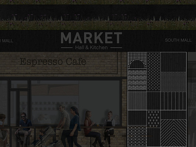 Edmonton Green Market Hall - Timber Wall Graphics