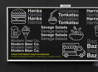 Edmonton Green Market Hall - Billboard advertising billboard billboard design branding design graphic design illustration vector