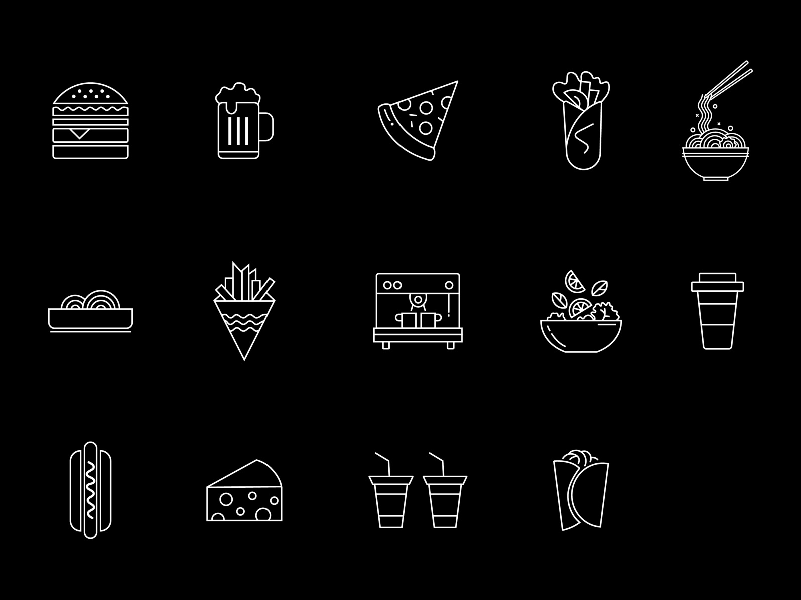 Edmonton Green Market Hall Food Icons by Alam Mohammed on Dribbble