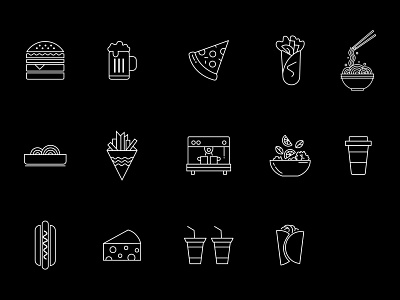 Edmonton Green Market Hall - Food Icons design editorial design graphic design icons illustration vector