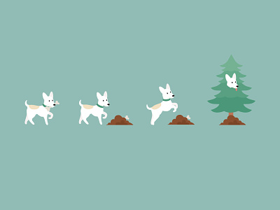 tentree Climate+ 'Offset Your Dog' by planting trees animal animation characterdesign digital art flat frames illustration illustrator minimal vector