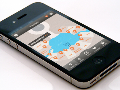 Mobile Prototype app disney epcot html 5 icons iphone map menu mobile