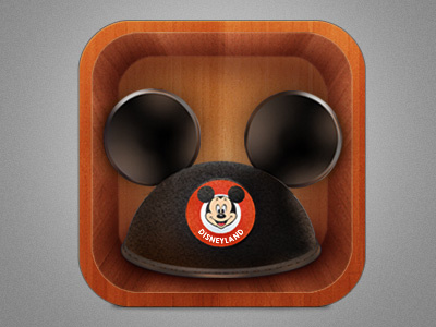 Mickey Ears Icon box disney disneyland ears hat icon ios ipad iphone mickey wood