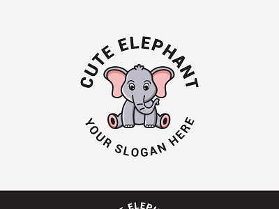 Cute Elephant Logo