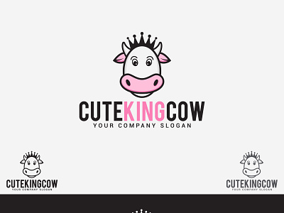 CUTE KING COW LOGO