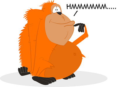 orangutan art cartoon character art fan monkey orangutan