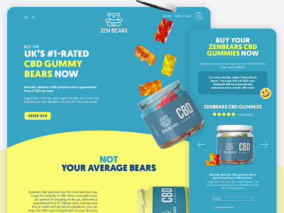 Zen Bears | Website Design + WP Implementation design gummy bear onepage web website design wordpress design
