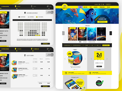 Zona Cines | Website Design cinema design ux design website design