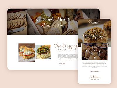 Edwards | Web Design caffe caterer catering design ux design web website design