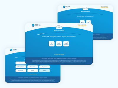 Digna | Website Design design form insurance ui design ux design web website design