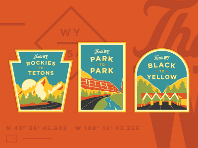 Wyoming Road Trip Stickers mountains road stickers wyoming