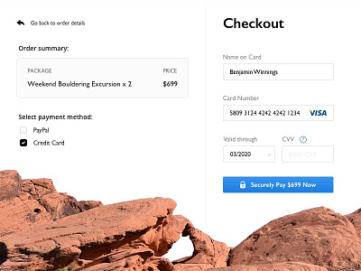 Checkout Rocks checkout credit card daily ui dailyui ecommerce payment checkout