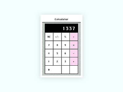 UI Daily #004 - Calculator 001 1337 calculator ui daily uidaily