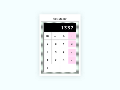 UI Daily #004 - Calculator