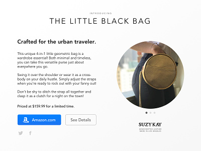 Handbag Landing Page — Second Edition 003 landing page product page uidaily website ui