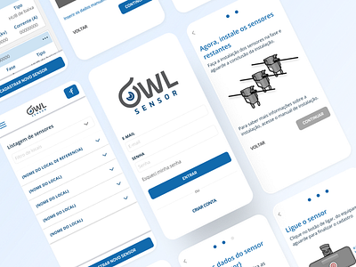 OWL Sensor - Installer app app design mobile product design ui
