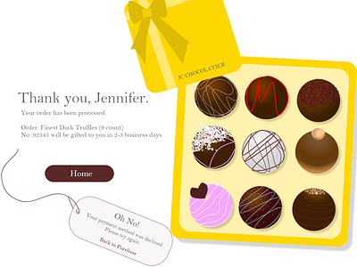 Day 11 - Flash Message adobe xd chocolate chocolatier daily ui ecommerce error message flash message graphic design illustration success message ux ui challenge