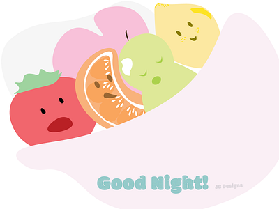 Sleepy Fruits Illustration adobe illustrator art cute illustration daily ui graphic design kawaii art ui web design