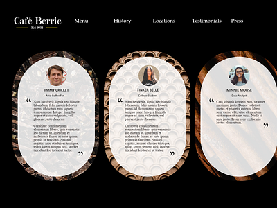 Day 39 - Testimonials adobe xd branding cafe design daily ui day 39 illustration testimonials ux ui challenge website design