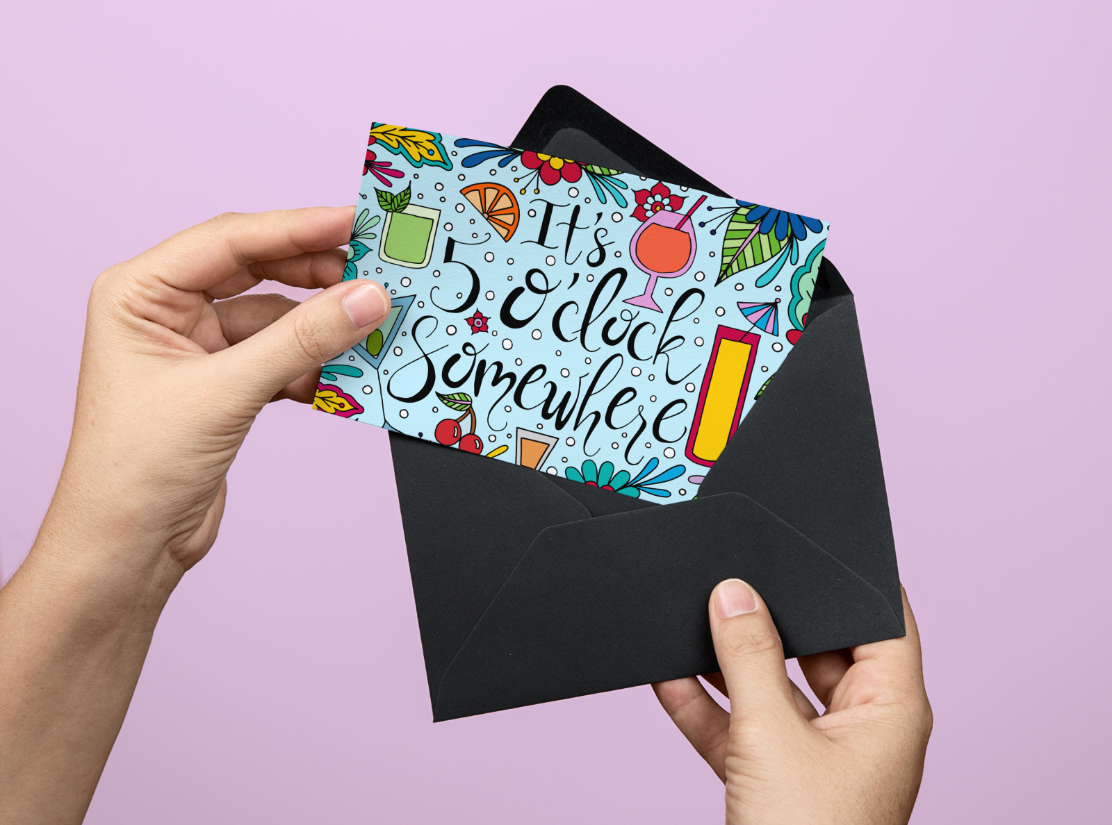 it-s-5-o-clock-somewhere-greeting-card-by-hleslie-design-on-dribbble