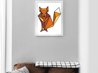 Geometric Fox Wall Art