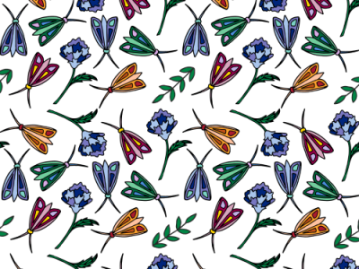 Moths Pattern botanical bugs butterflies butterfly drawing fly illustration insects moth moths nature pattern wings