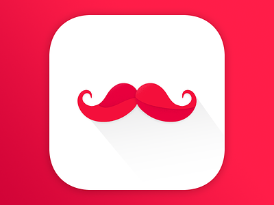 Daily UI #005: App Icon app apple icon daily ui 005 daily ui challenge icon ios mustache red ui design vector