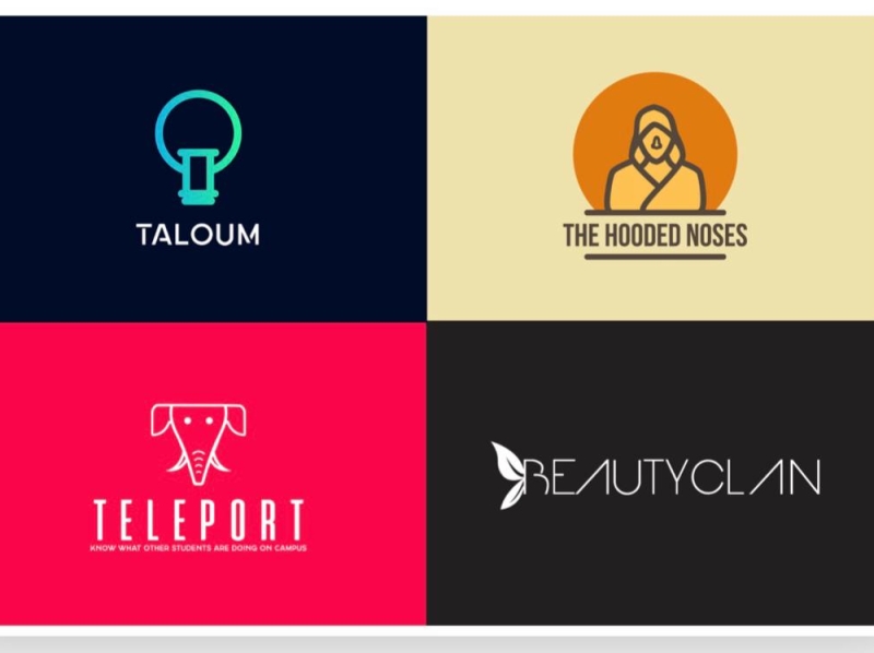 Flat logos by Abdul Moiz on Dribbble