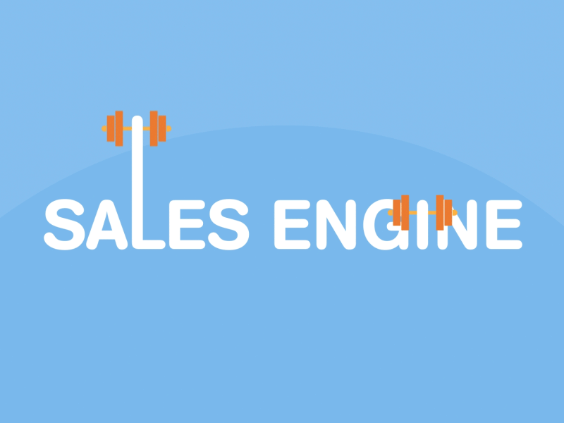 Sales Engine animation dumbbells engine gif sales typography