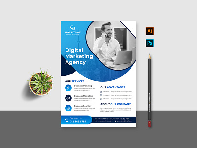 Corporate business marketing company flyer design