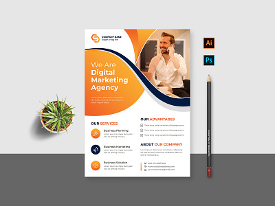 Corporate business marketing company flyer design