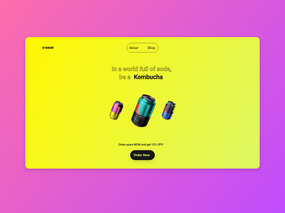 Landing page - Personal Project, K'brew brand design minimal ui uidesign ux uxdesign web